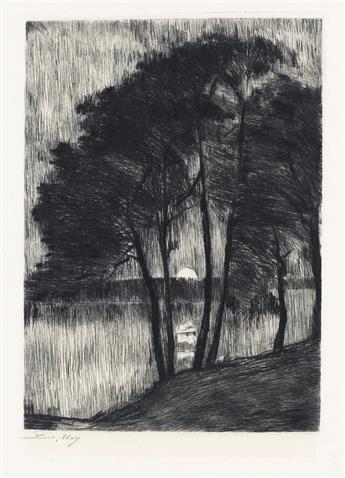 LESSER URY Two etchings with drypoint.